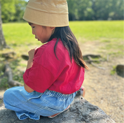 wide denimpants "yururi"