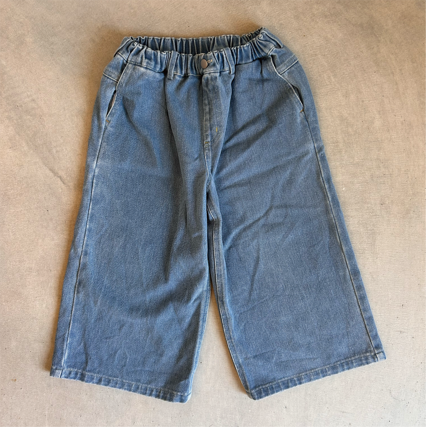 wide denimpants "yururi"