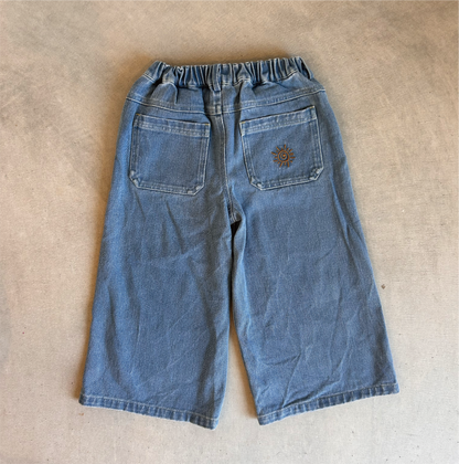 wide denimpants "yururi"