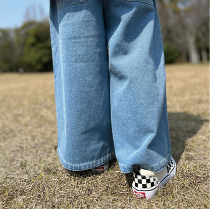 wide denimpants "yururi"