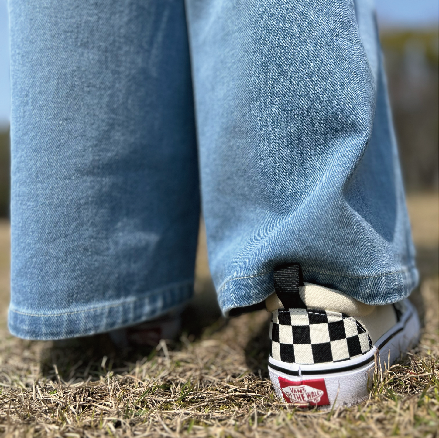 wide denimpants "yururi"